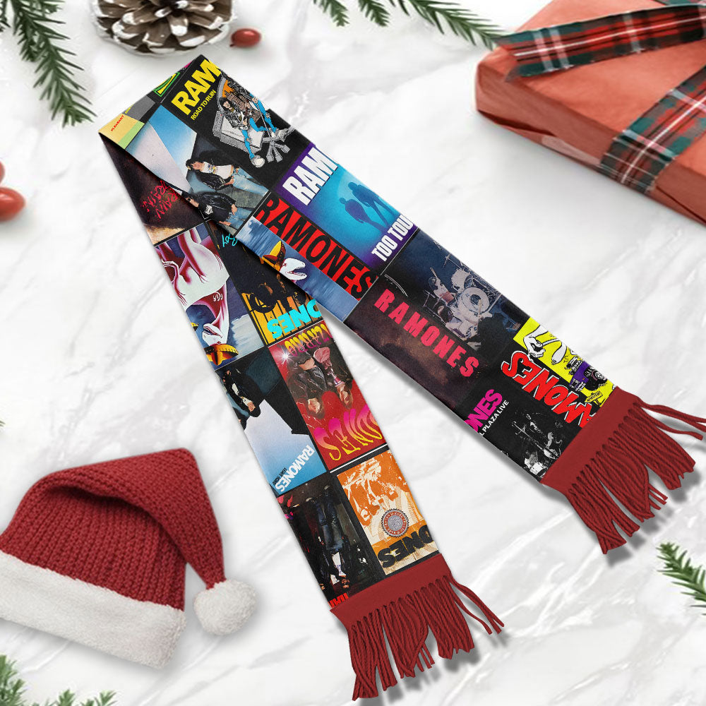 Ramones Album Collage Scarf – Punk Rock Fan Gift