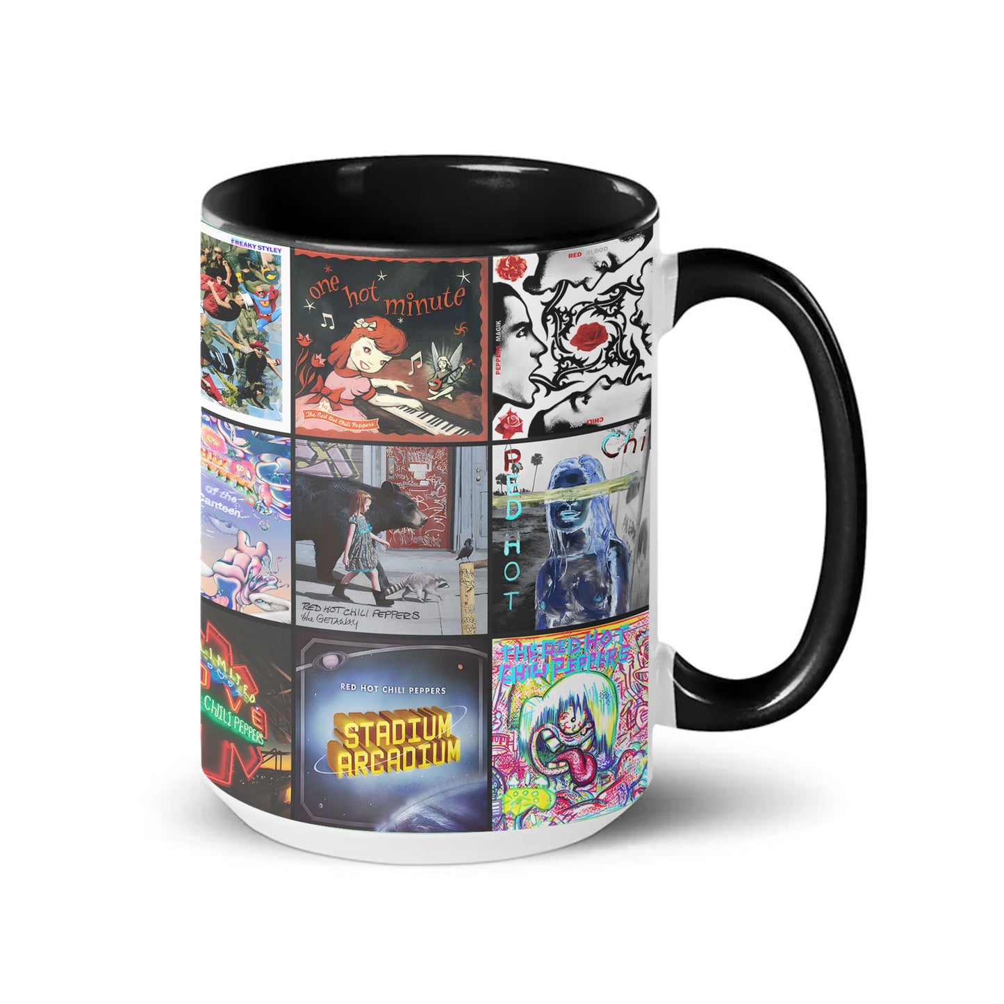 Red Hot Chili Peppers Accent Mug – Classic Album Cover Collage Gift for Fans