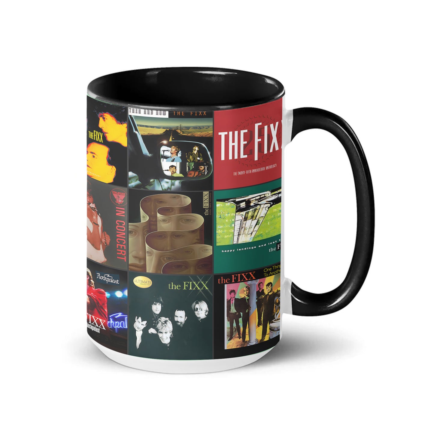The Fixx Accent Mug – New Wave Classics Album Collage Gift