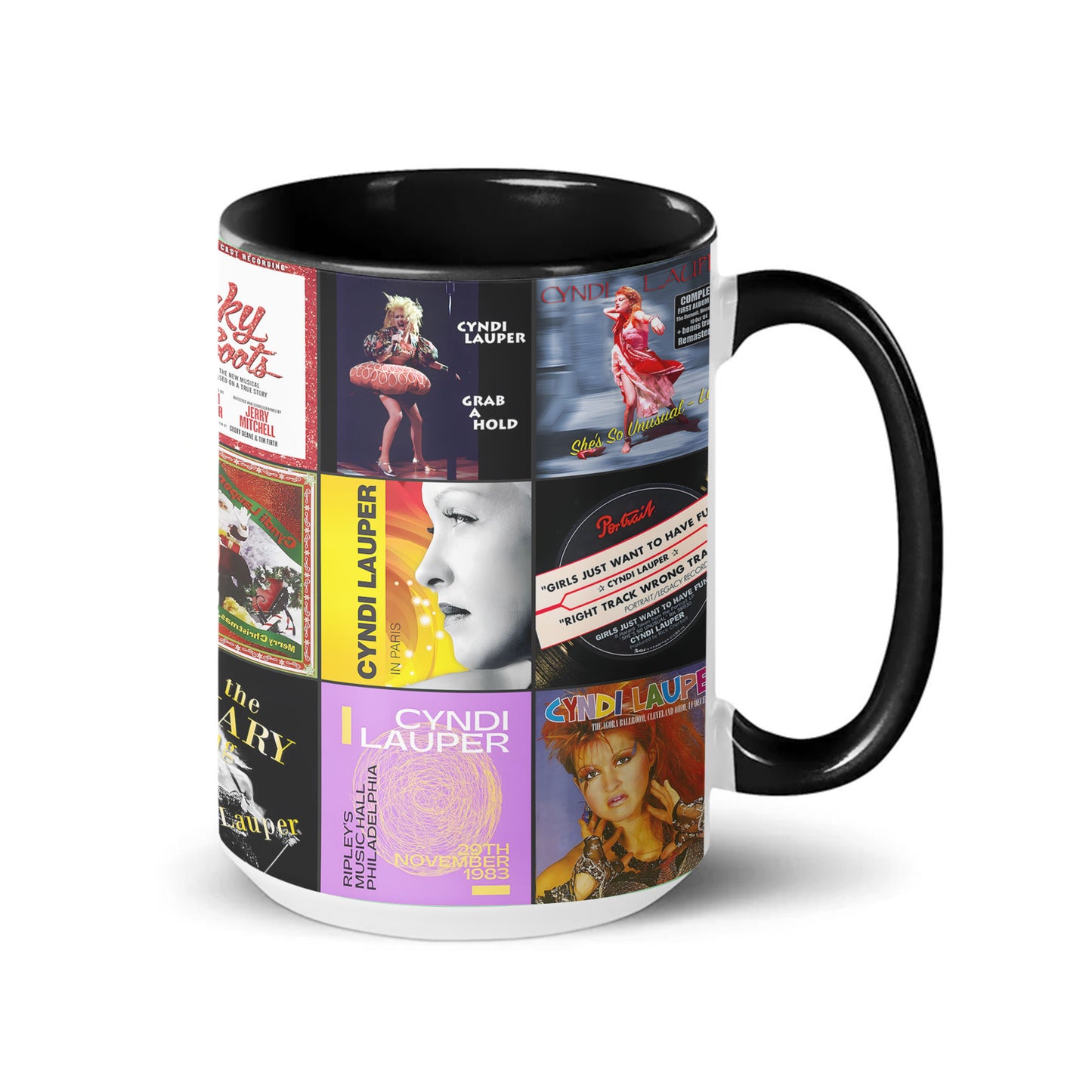 Cyndi Lauper Accent Mug – Album Cover Collage Gift