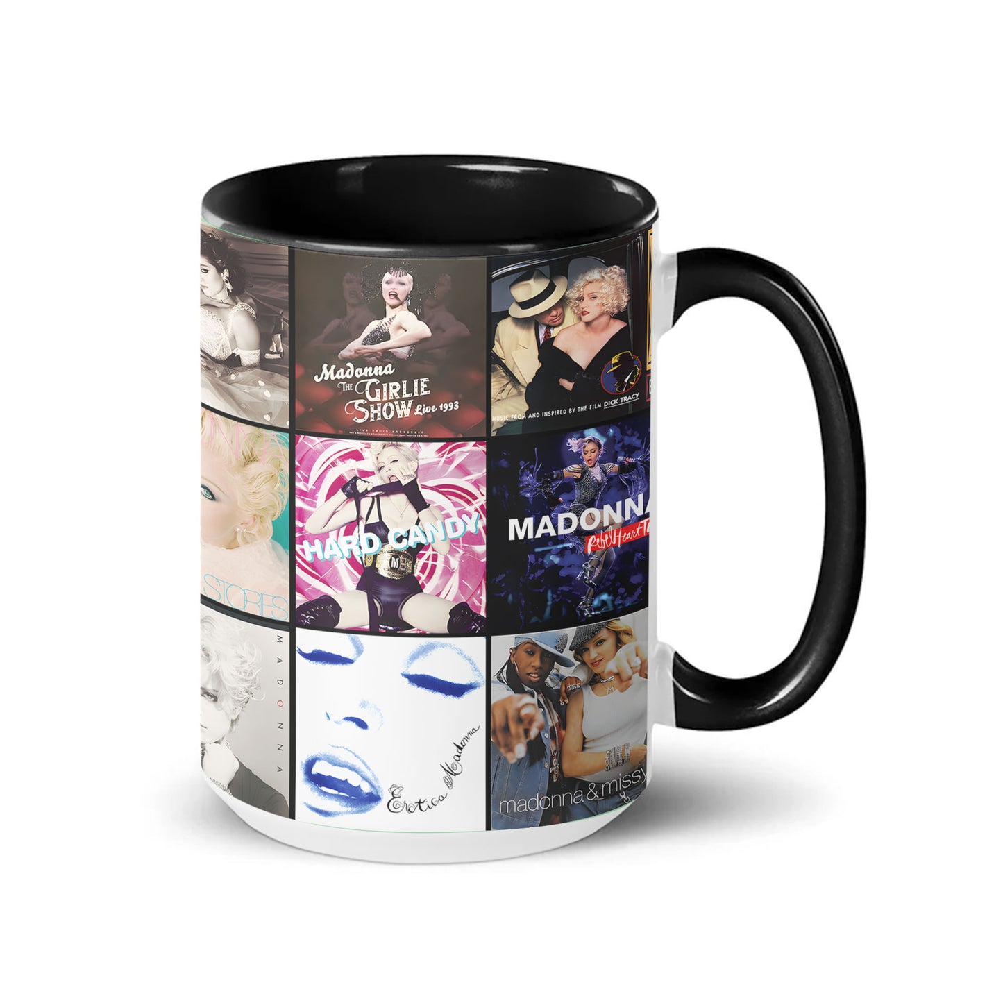 Madonna Accent Mug – Classic Album Cover Collage Gift for Pop Music Fans