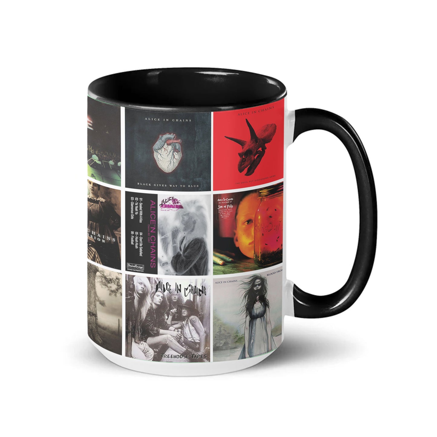 Alice In Chains Accent Mug – Iconic Album Cover Collage Gift