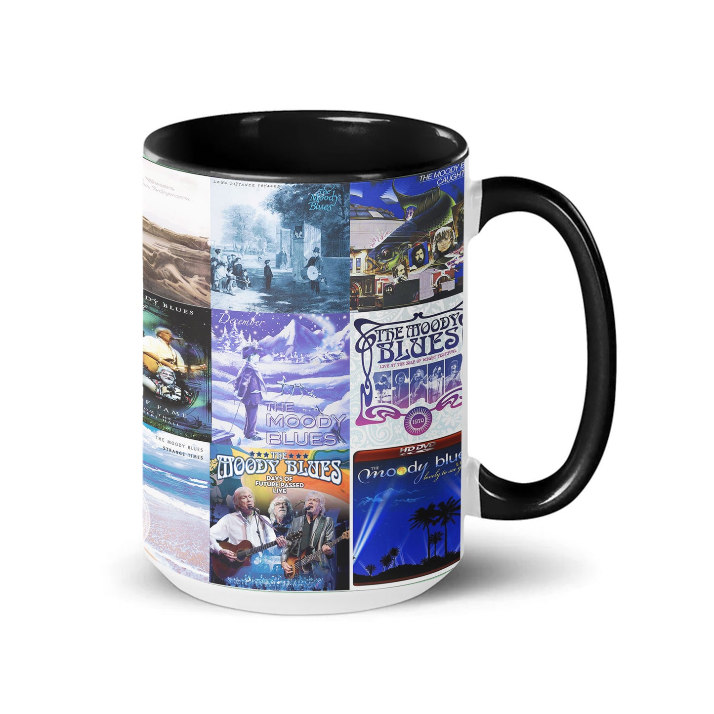 The Moody Blues Accent Mug – Timeless Album Cover Collage Gift
