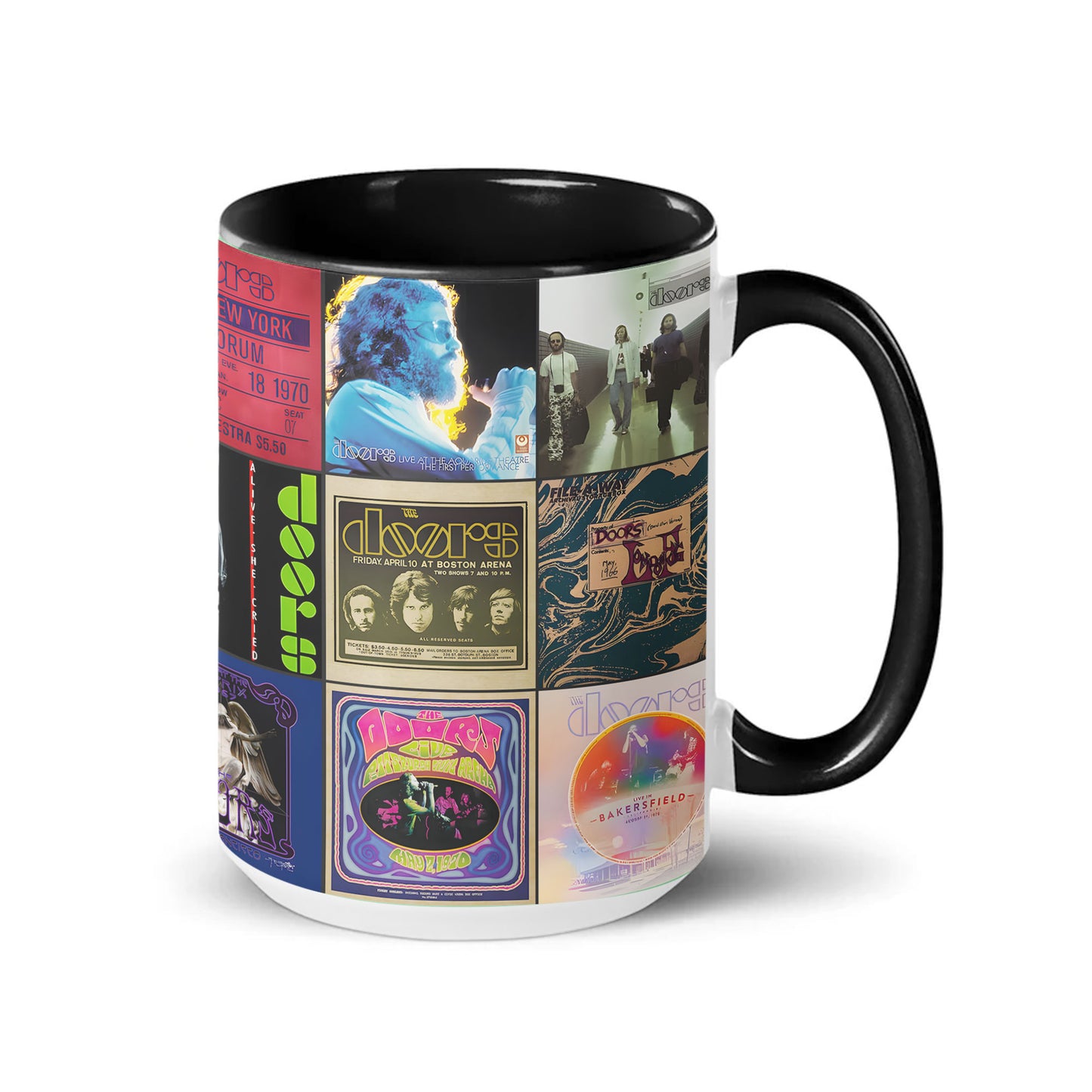 The Doors Accent Mug – Classic Album Cover Collage Gift for Music Lovers