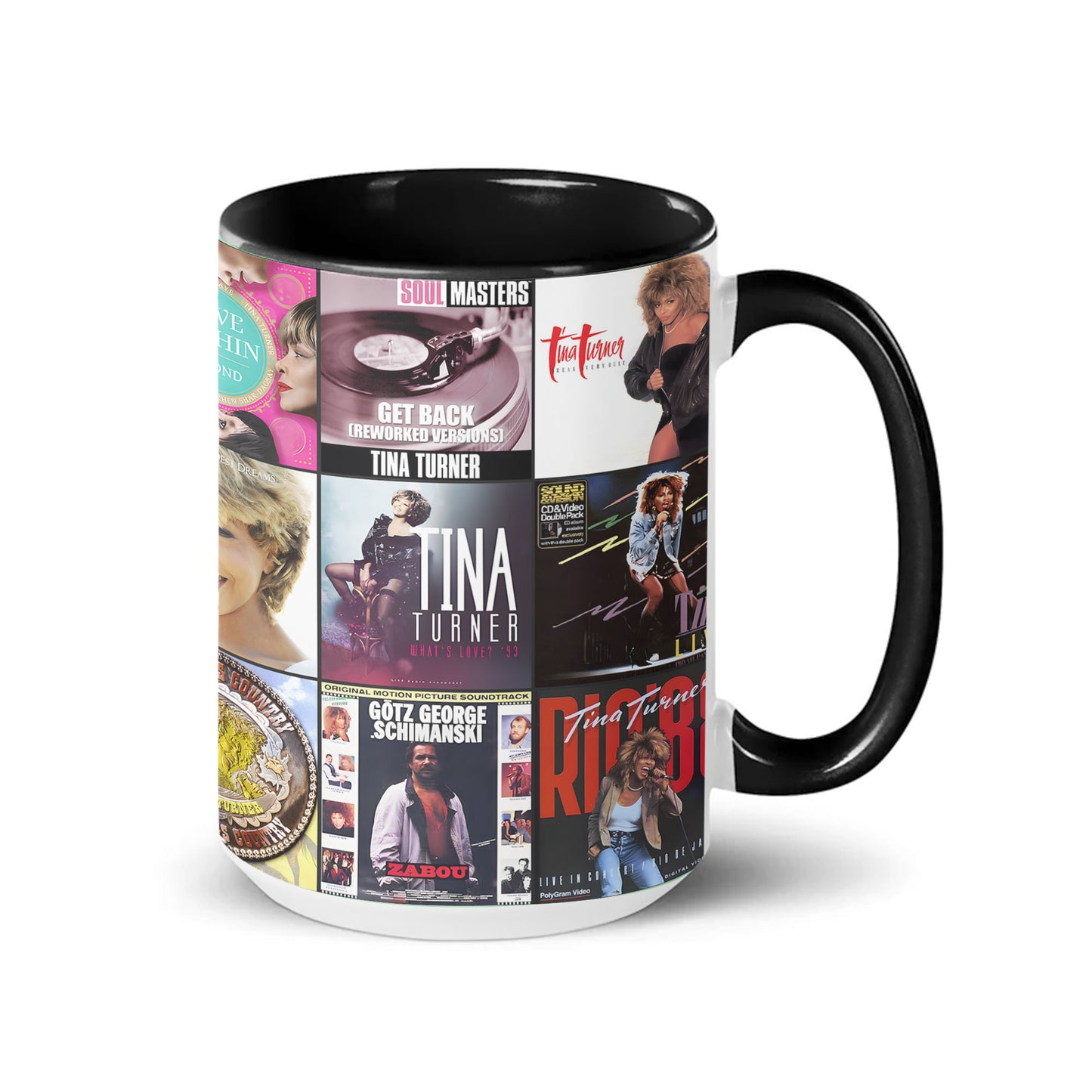 Tina Turner Accent Mug – Album Cover Collage Gift