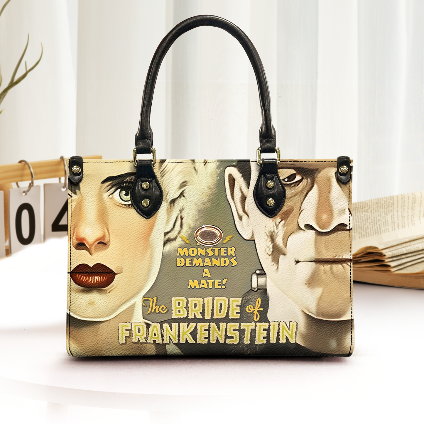 The Bride of Frankenstein Vintage Horror Leather Handbag & Wallet Set