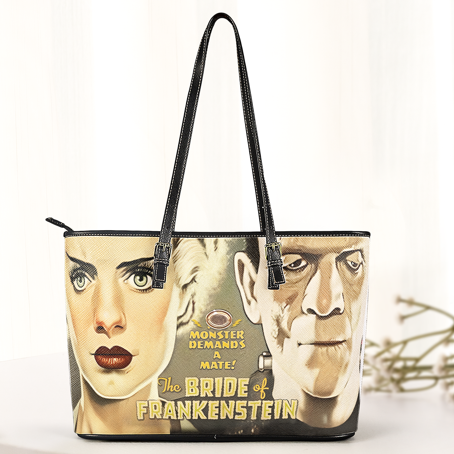 The Bride of Frankenstein Vintage Horror Leather Handbag & Wallet Set