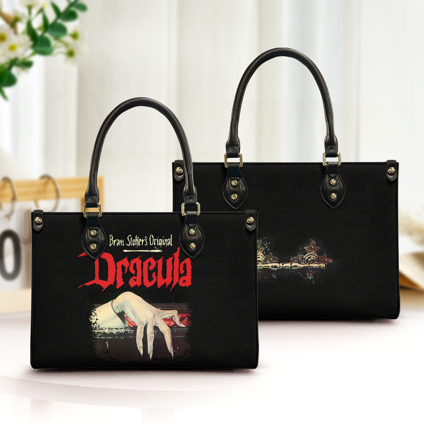 Dracula’s Embrace – Bram Stoker Inspired Leather Handbag & Wallet Set