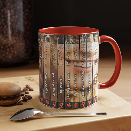 Gossip Girl Book Spine Accent Mug Wrap – Literary Coffee Mug for Book Lovers