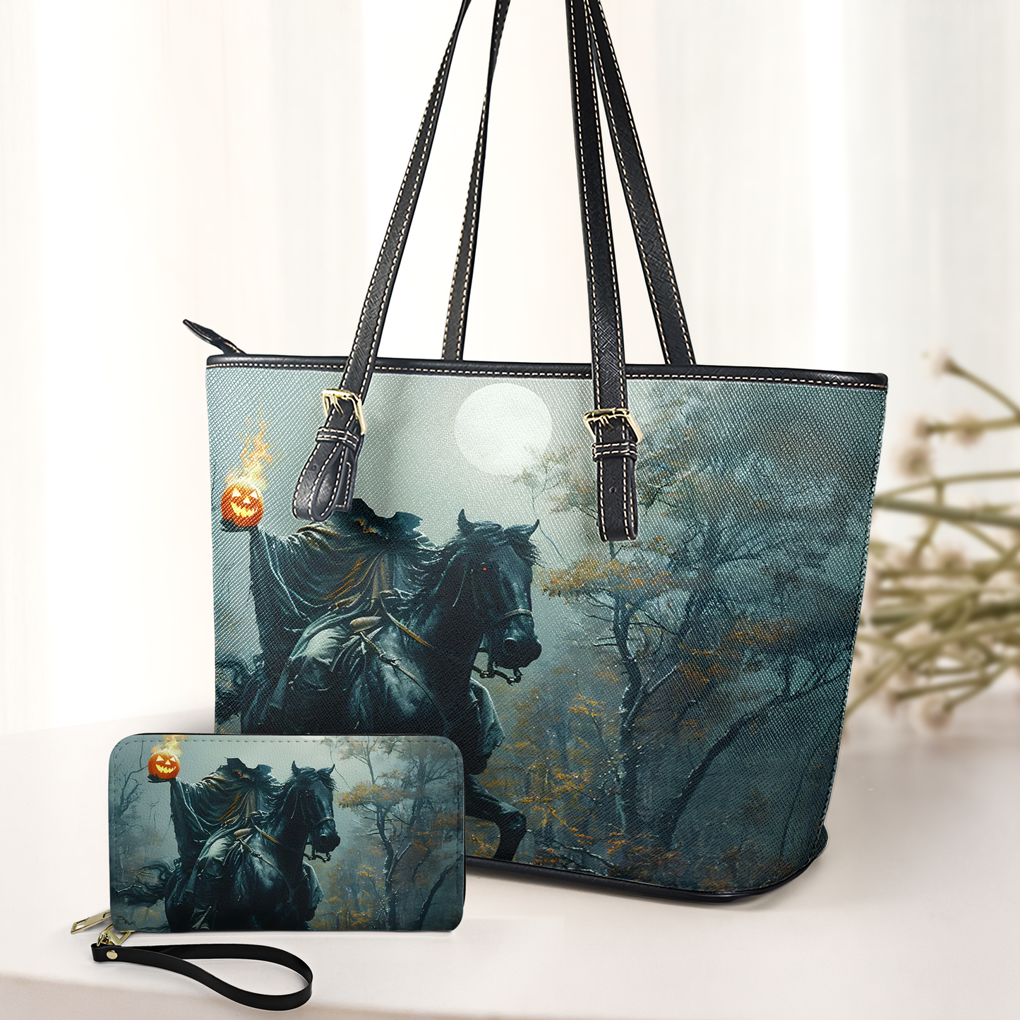 The Headless Horseman – Gothic Leather Handbag & Wallet Set
