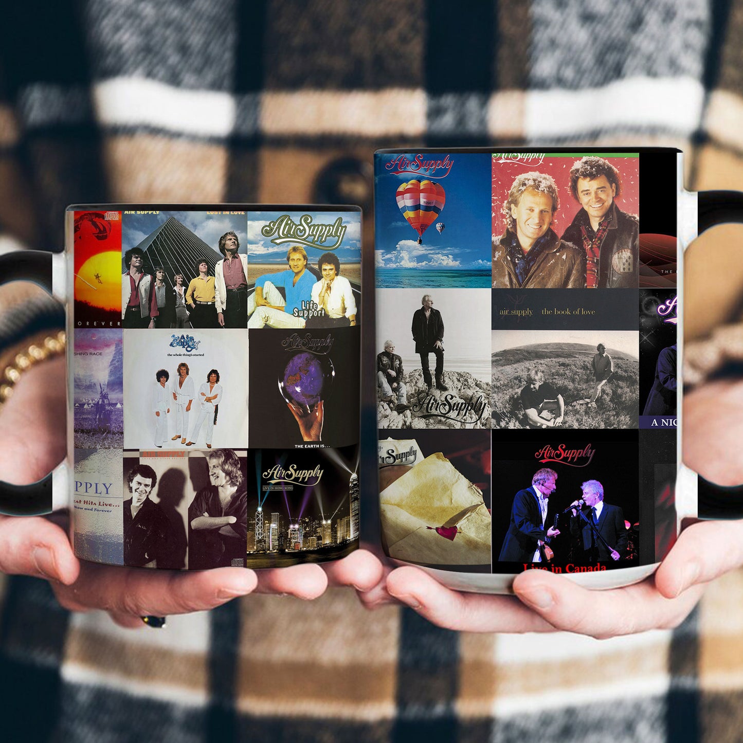 Air Supply Accent Mug – Album Cover Collage Gift