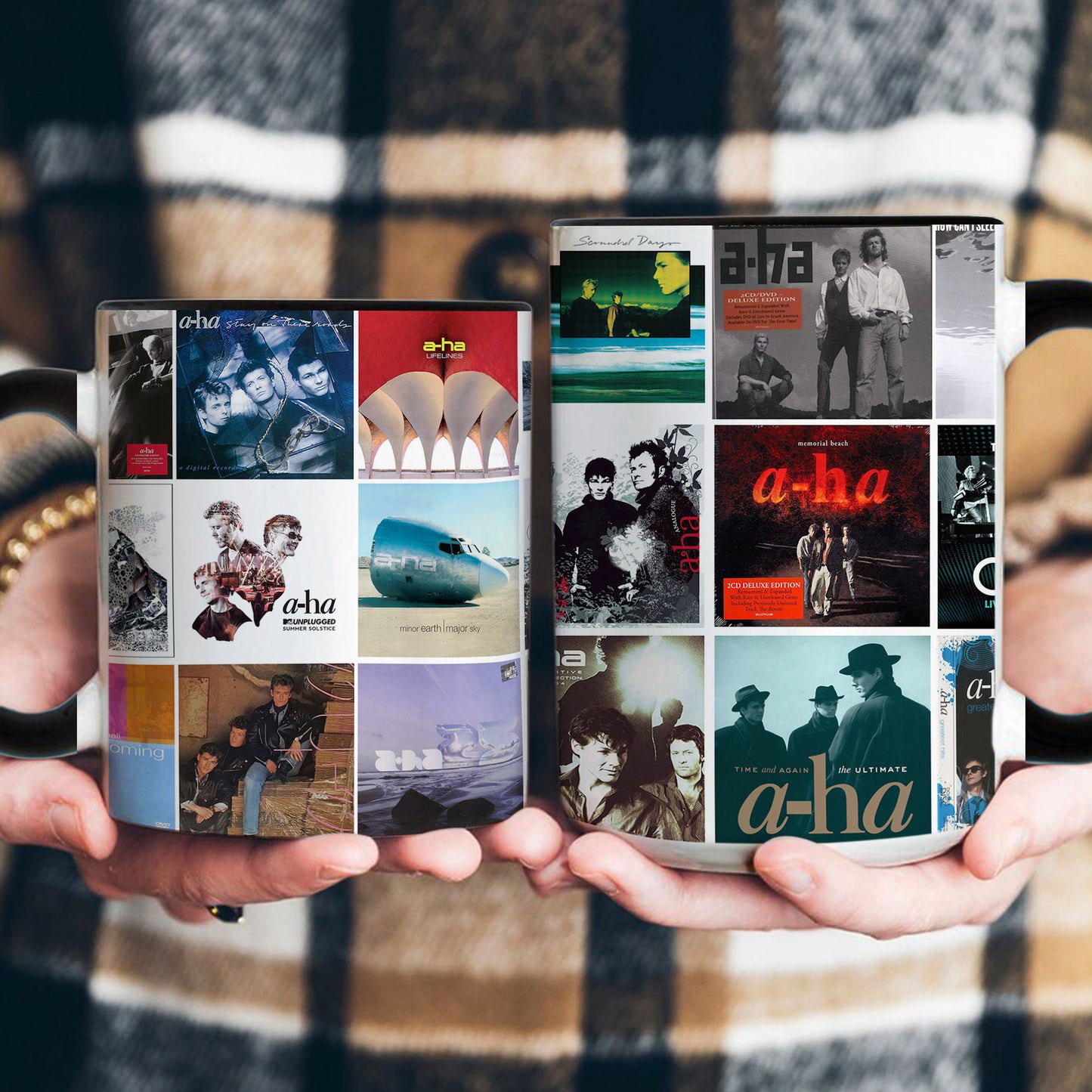 A-ha Accent Mug – Synth-Pop Legends Album Collage Gift