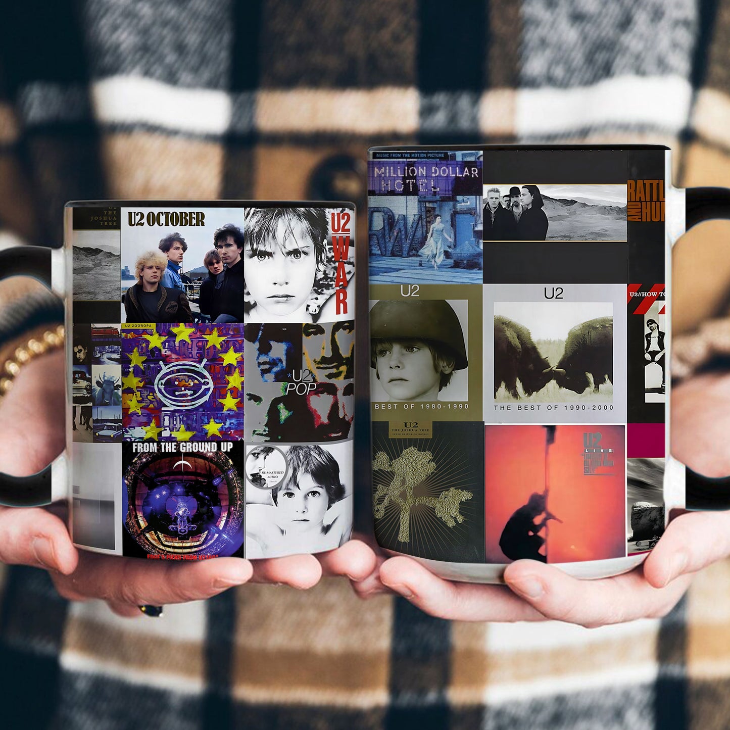 Oasis Accent Mug – Classic Album Cover Collage Gift for Britpop Fans