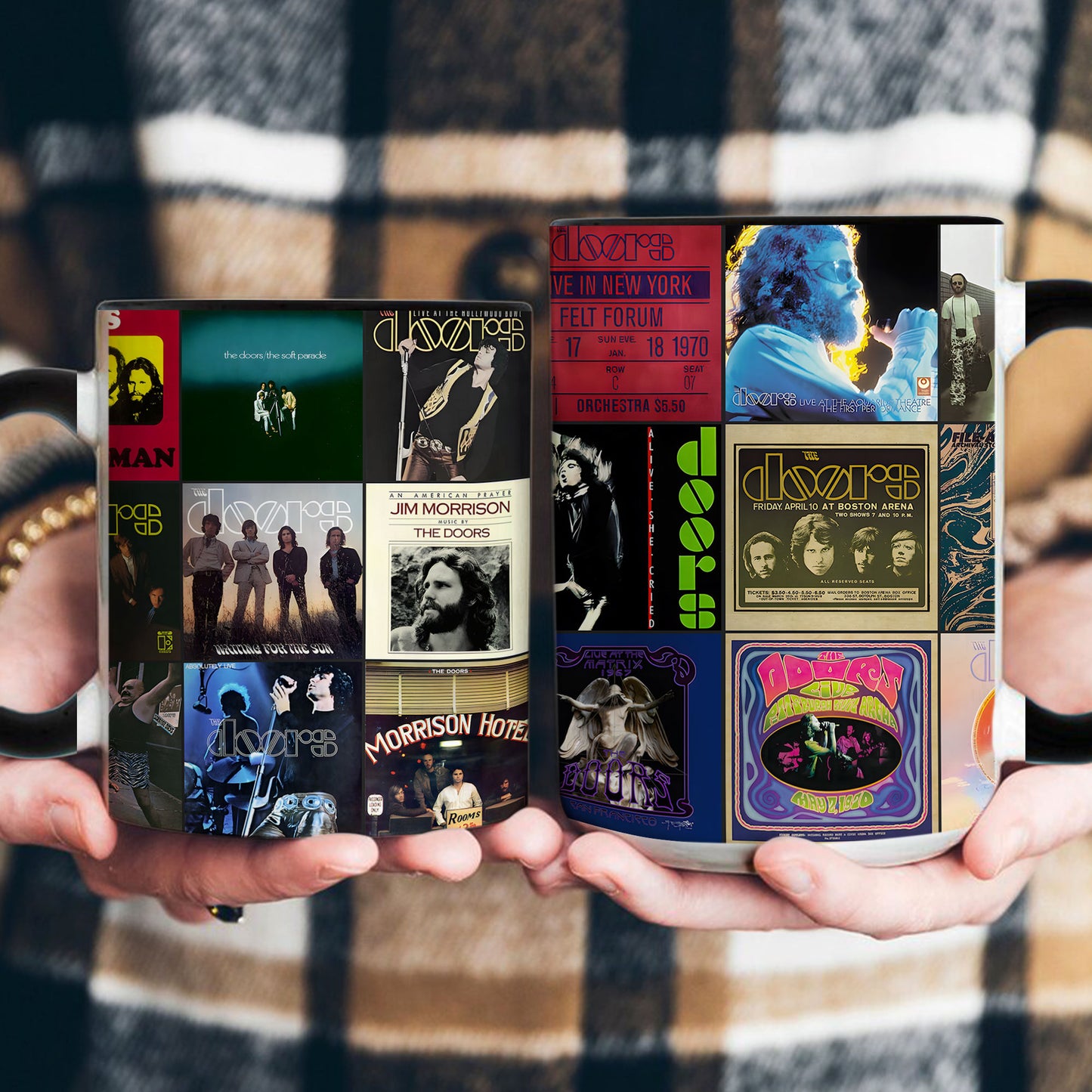 The Doors Accent Mug – Classic Album Cover Collage Gift for Music Lovers