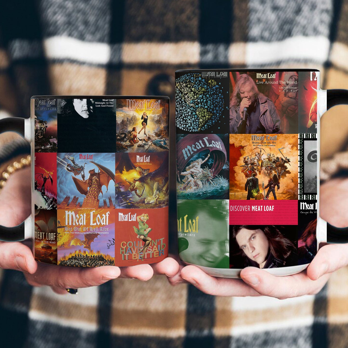 Meat Loaf Accent Mug – Album Cover Collage Gift