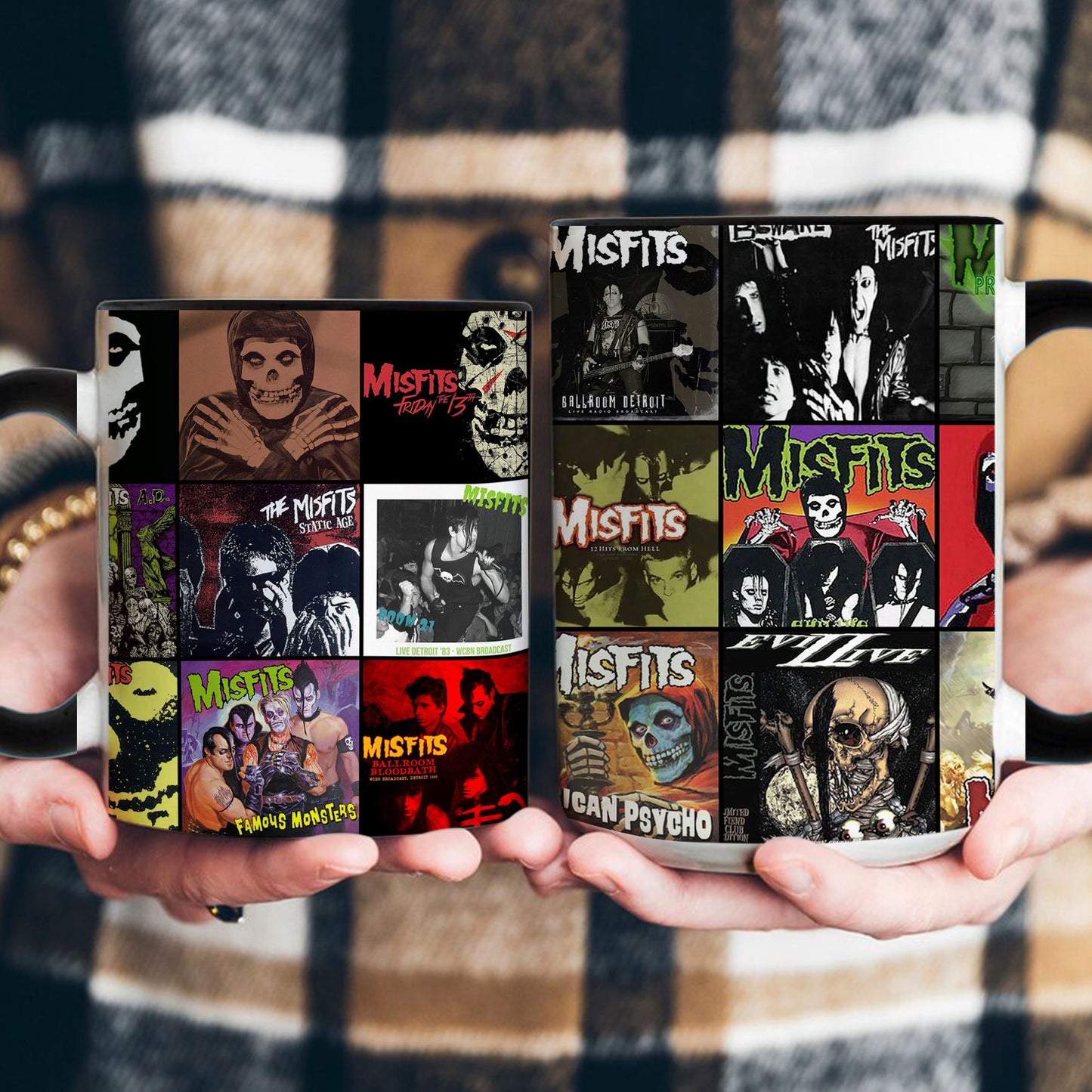 The Misfits Accent Mug – Classic Album Cover Collage Gift for Punk Rock Fans