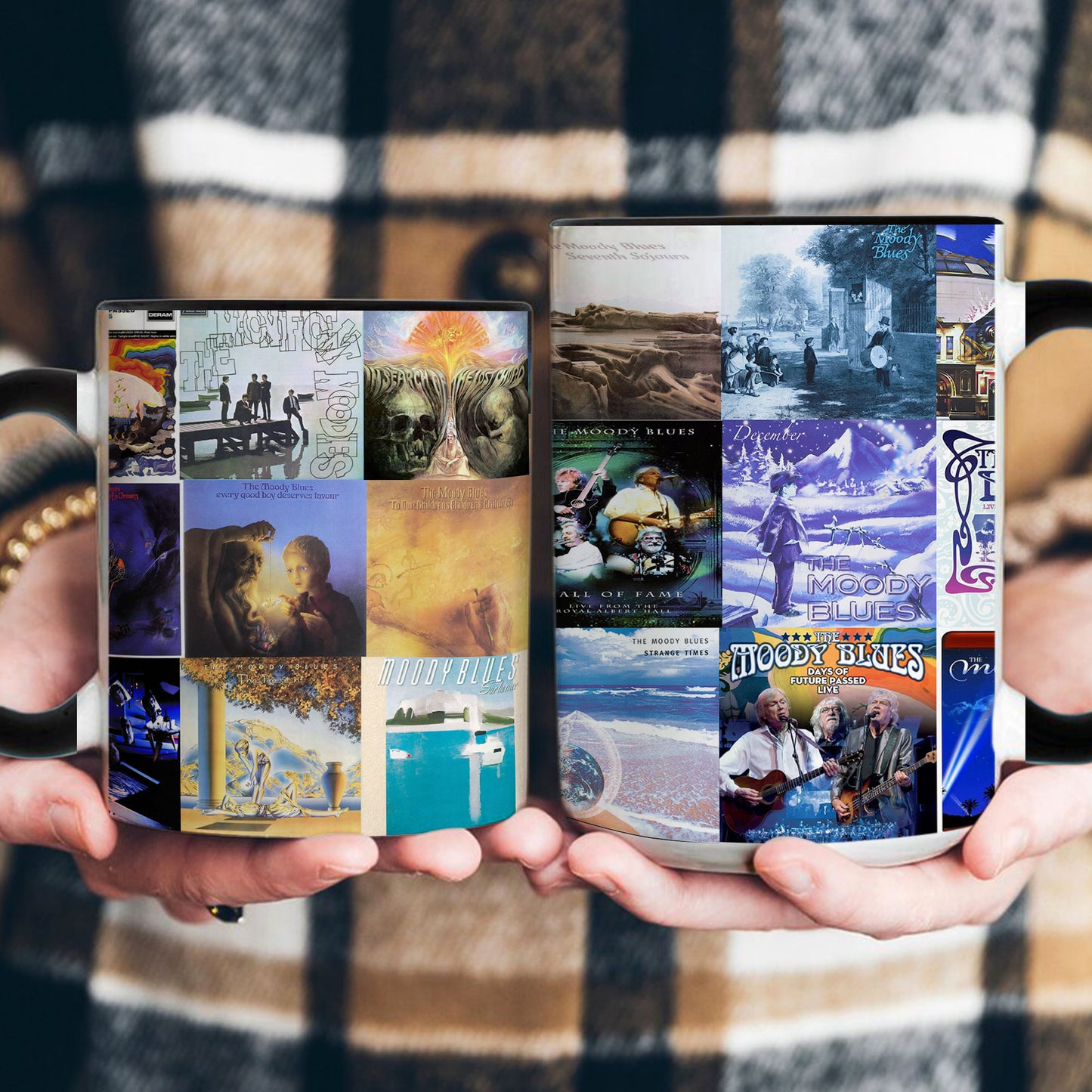 The Moody Blues Accent Mug – Timeless Album Cover Collage Gift