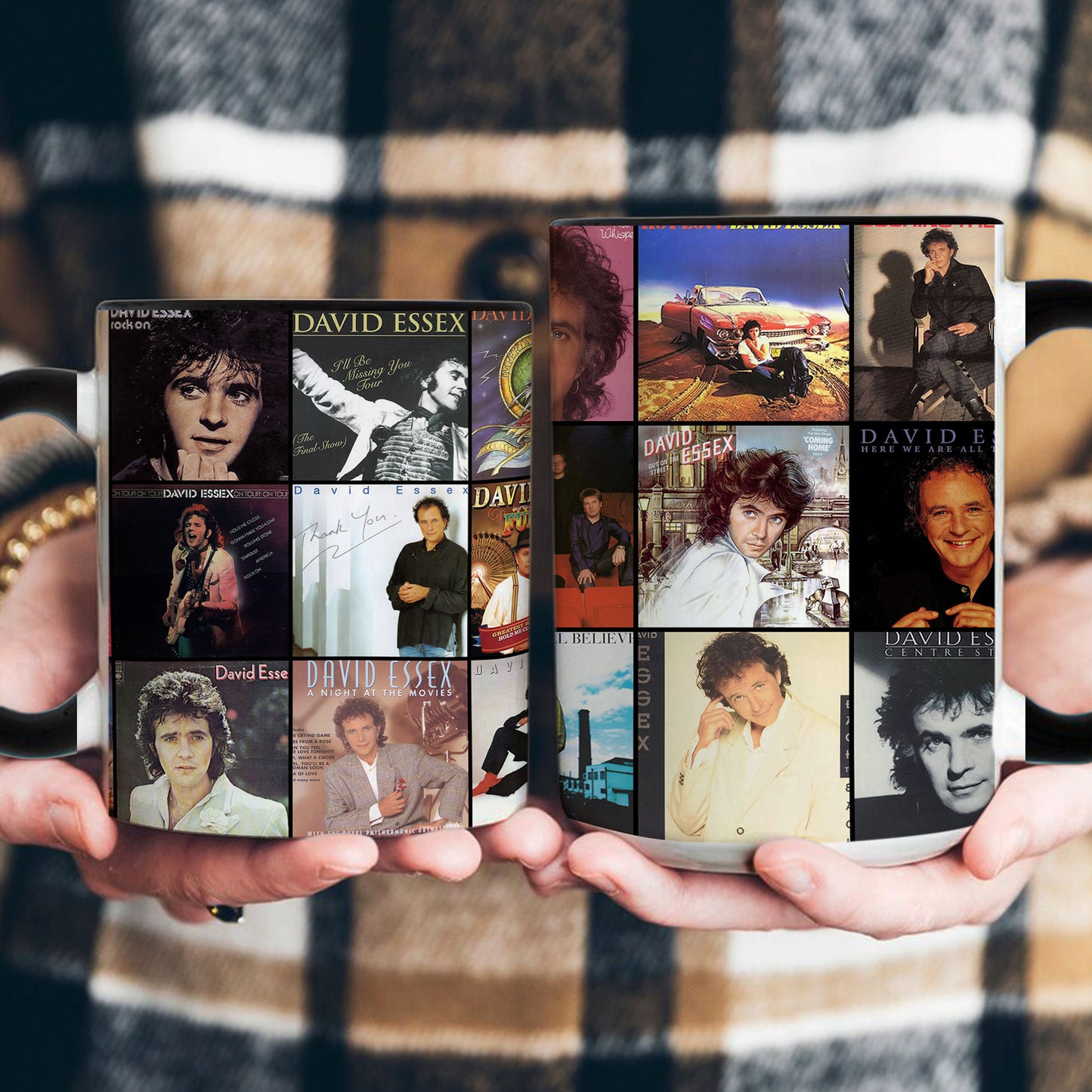 David Essex Accent Mug – Classic Hits Album Cover Collage Gift
