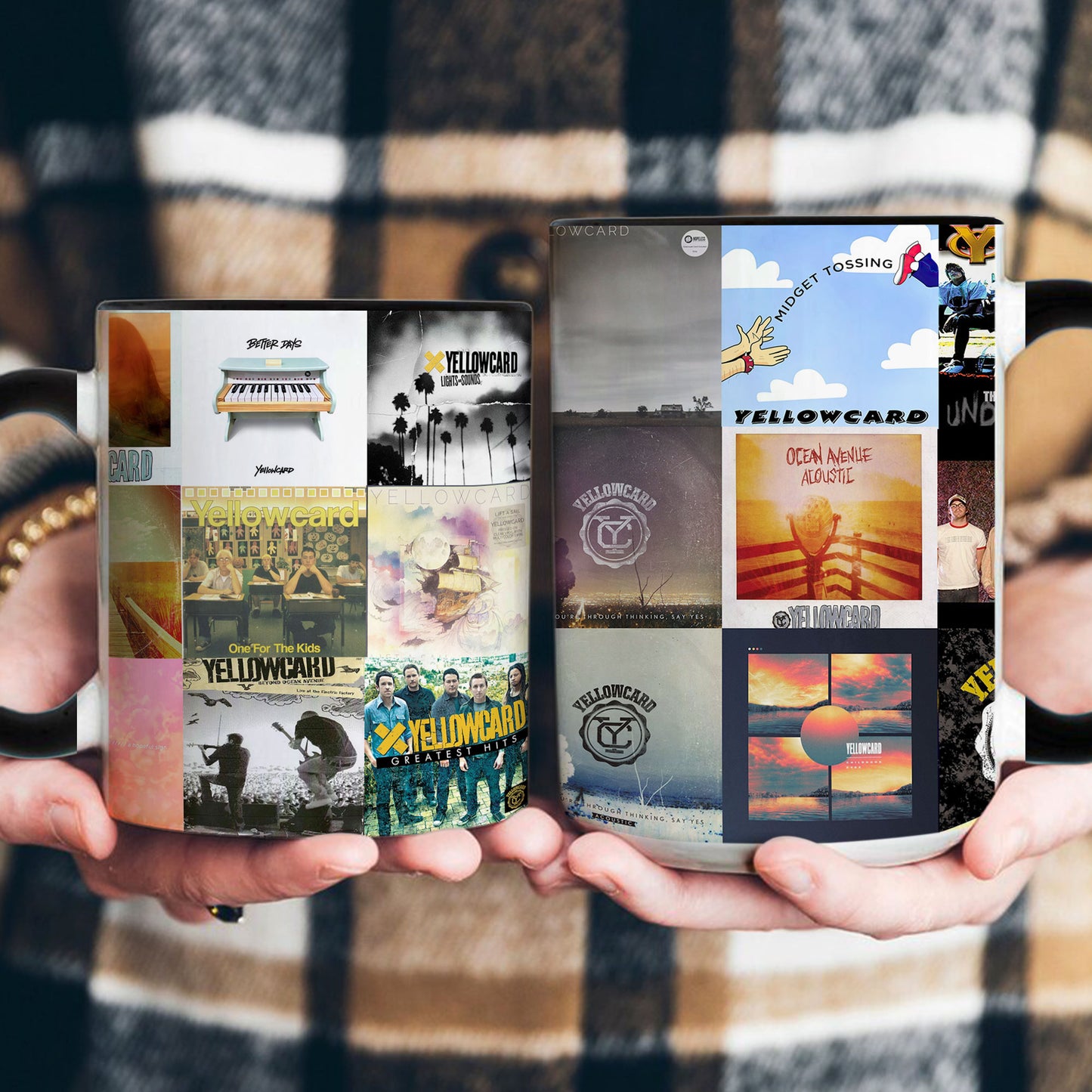 Yellowcard Accent Mug – Classic Album Cover Collage Gift for Pop-Punk Fans