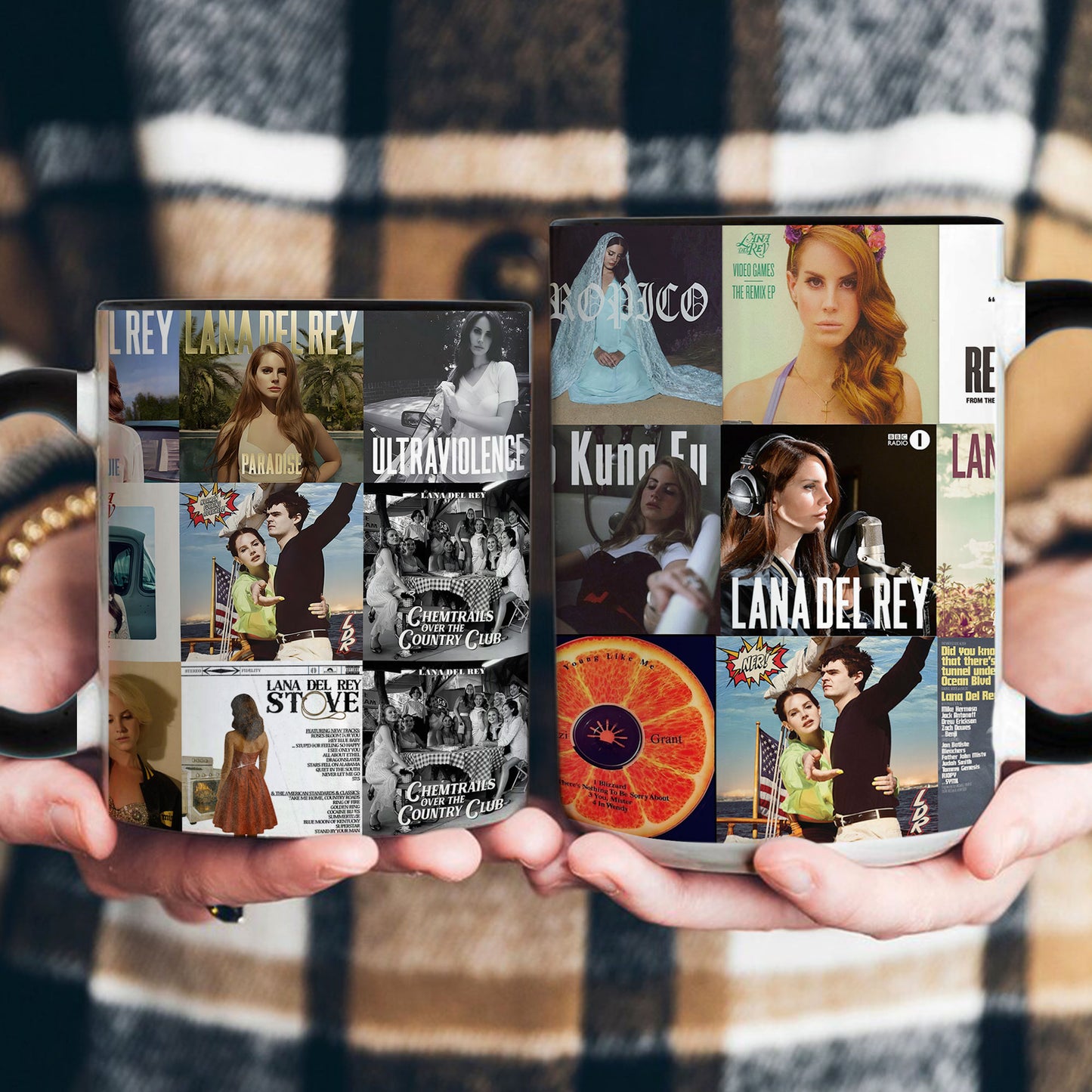 Lana Del Rey Accent Mug – Classic Album Cover Collage Gift for Fans