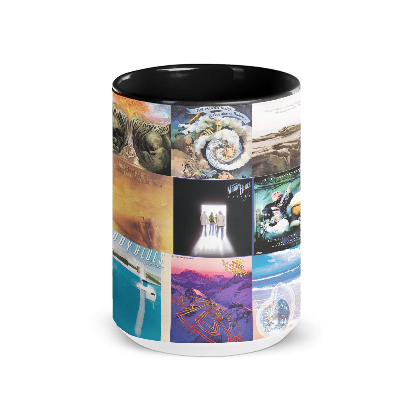 The Moody Blues Accent Mug – Timeless Album Cover Collage Gift