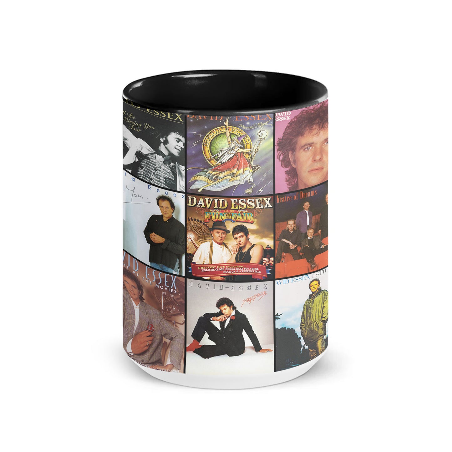 David Essex Accent Mug – Classic Hits Album Cover Collage Gift