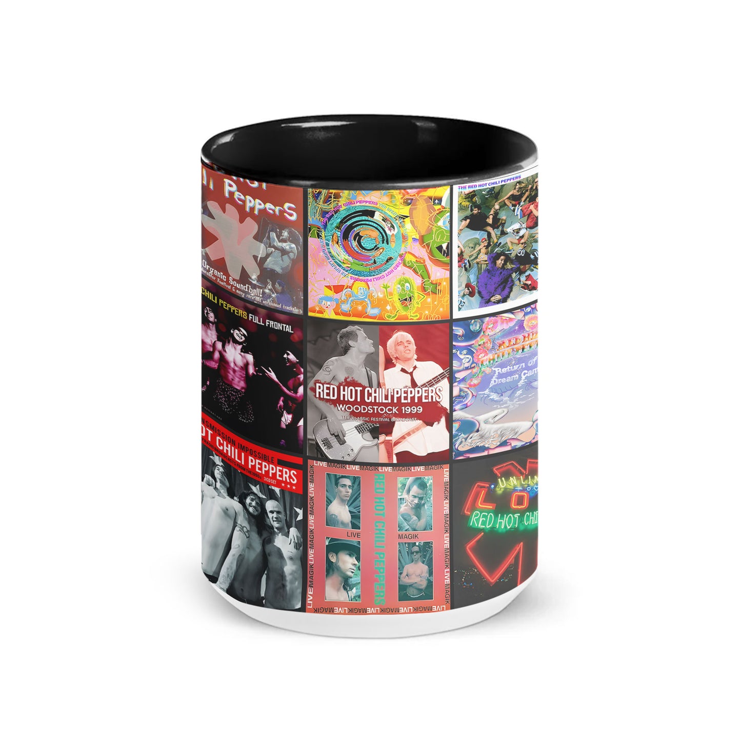 Red Hot Chili Peppers Accent Mug – Classic Album Cover Collage Gift for Fans