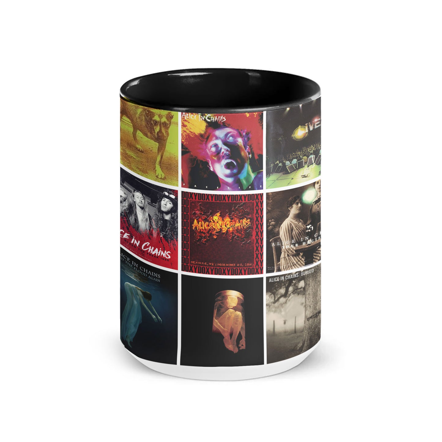 Alice In Chains Accent Mug – Iconic Album Cover Collage Gift
