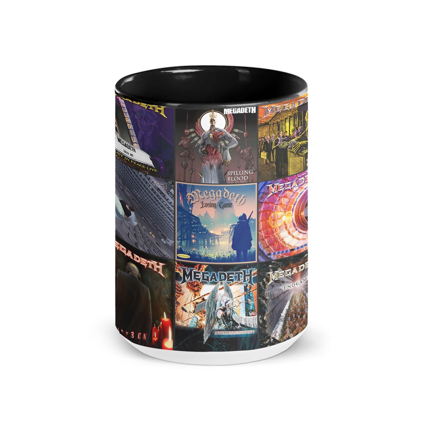 Megadeth Accent Mug – Thrash Metal Titans Album Collage Gift