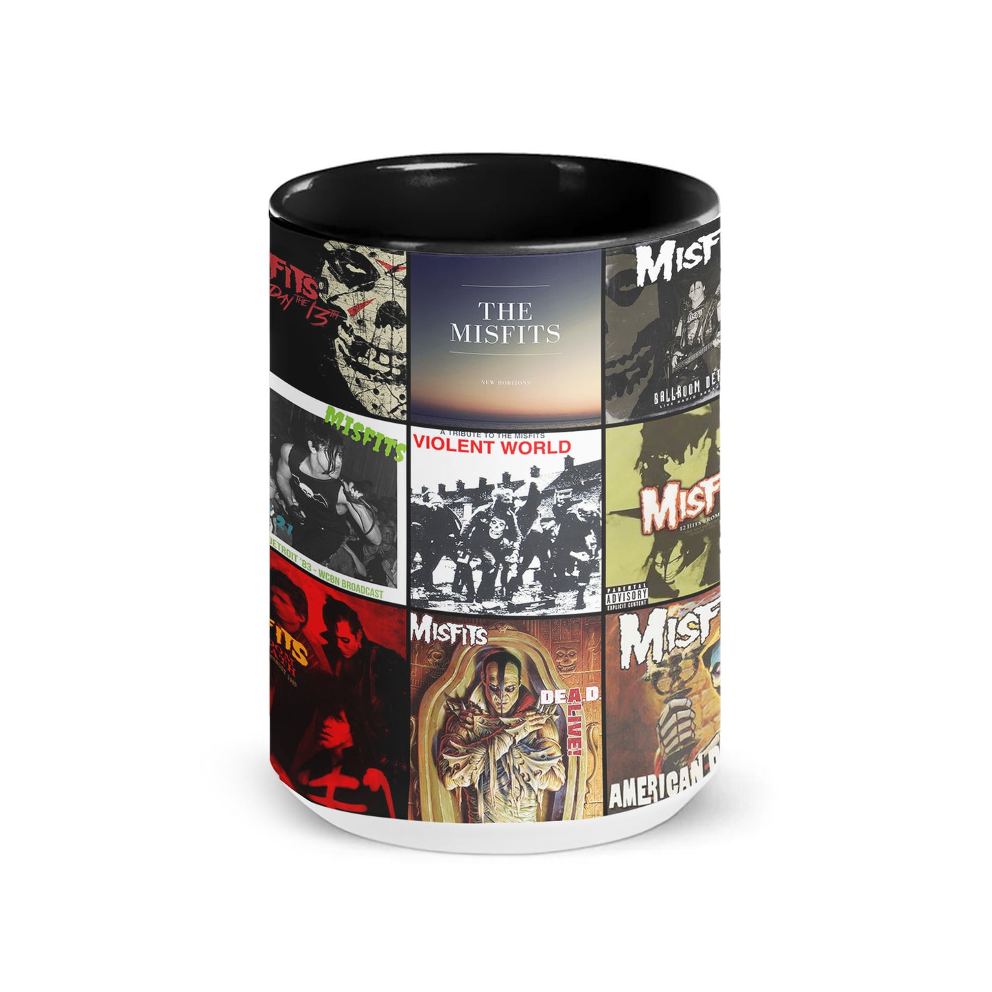 The Misfits Accent Mug – Classic Album Cover Collage Gift for Punk Rock Fans