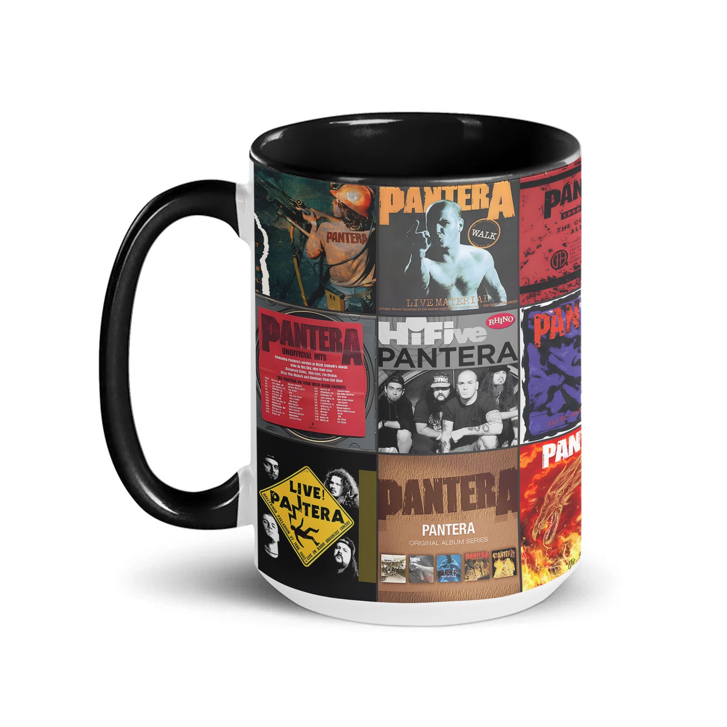 Pantera Accent Mug – Album Cover Collage Gift