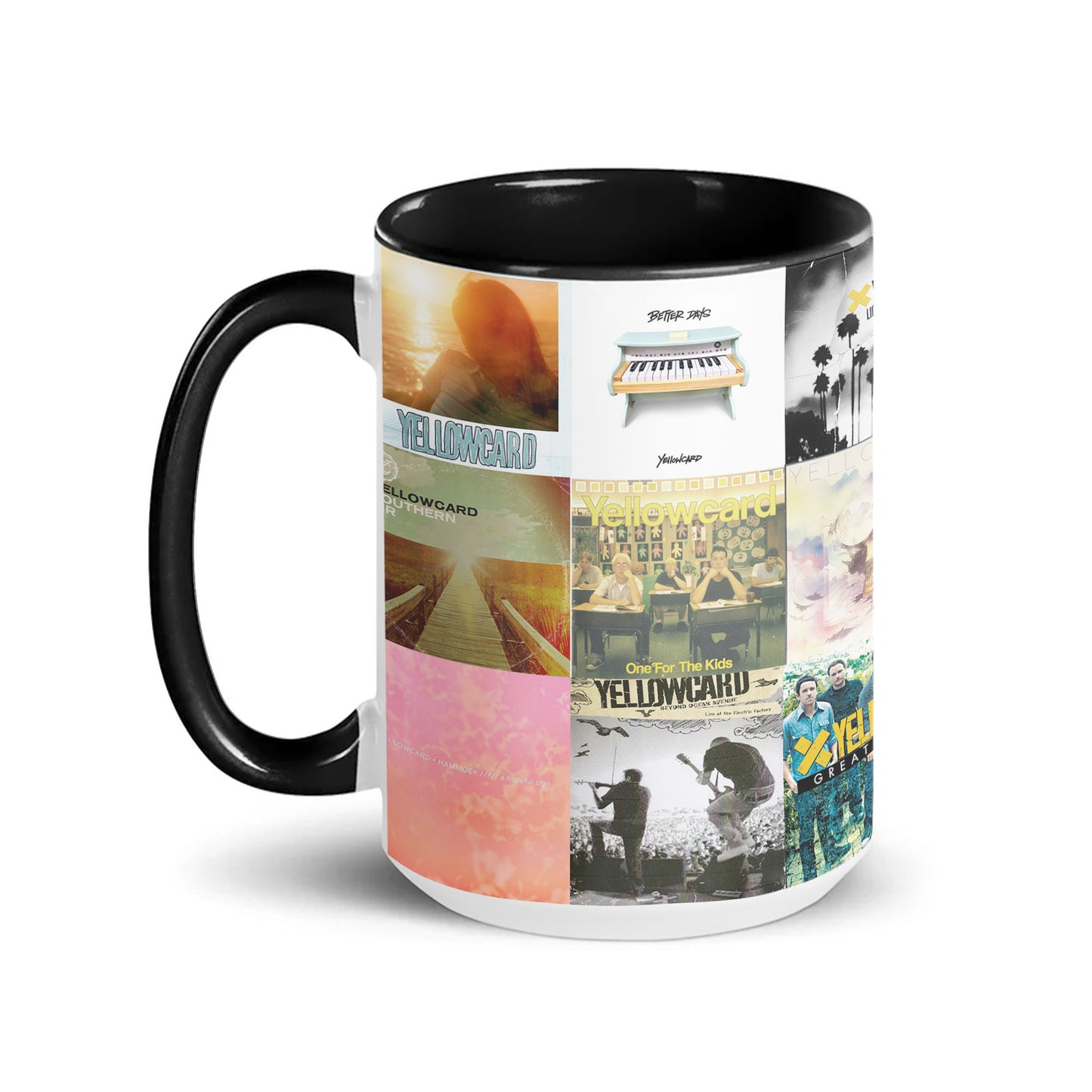 Yellowcard Accent Mug – Classic Album Cover Collage Gift for Pop-Punk Fans
