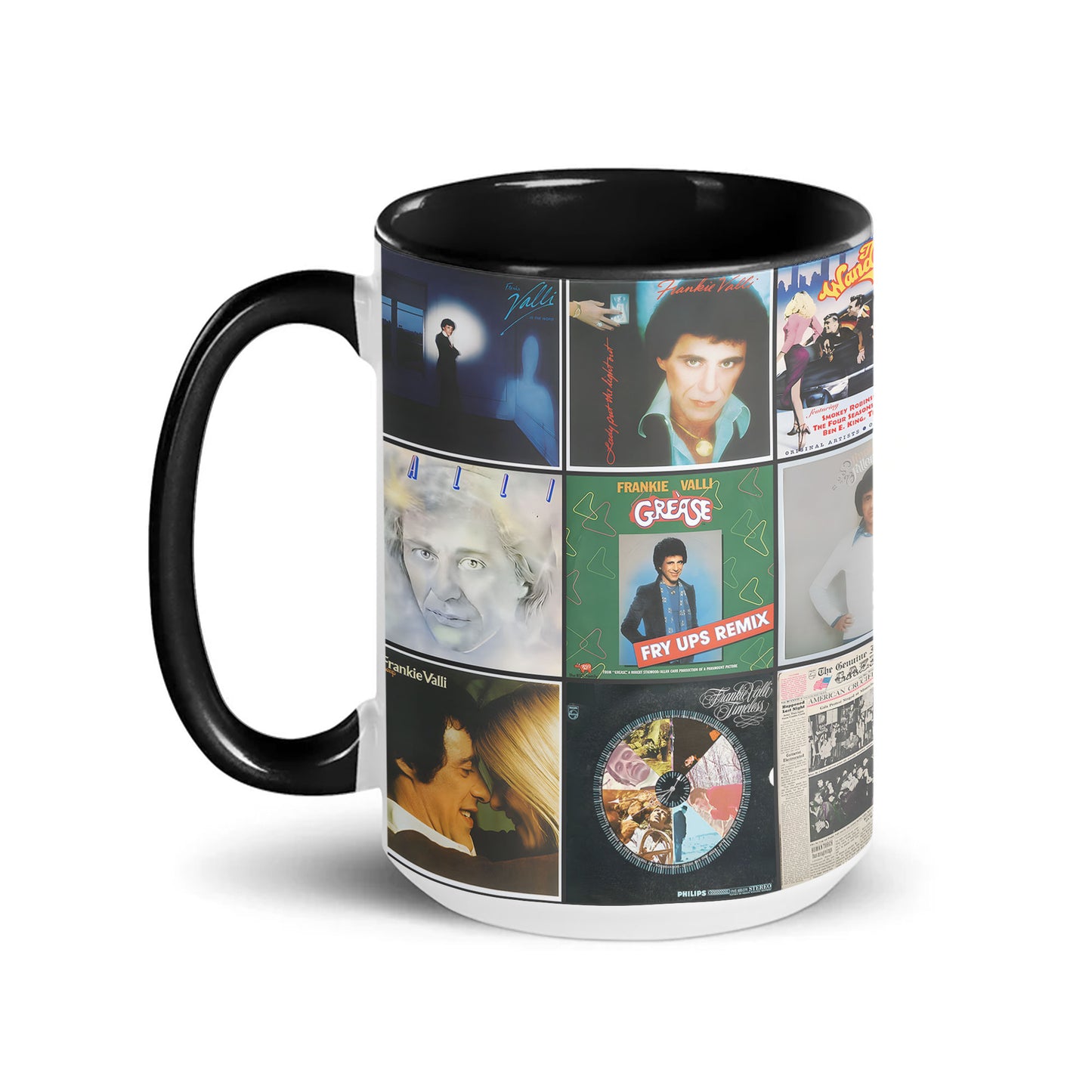 Frankie Valli & The Four Seasons Accent Mug – Classic Album Cover Collage Gift for Music Lovers