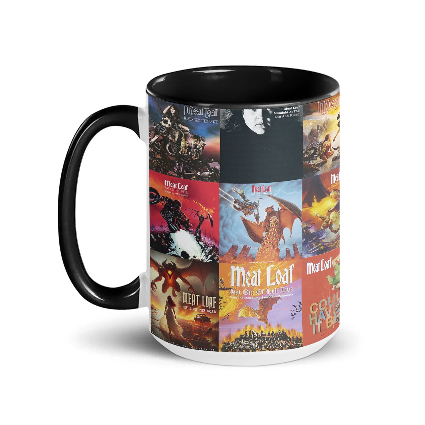 Meat Loaf Accent Mug – Album Cover Collage Gift