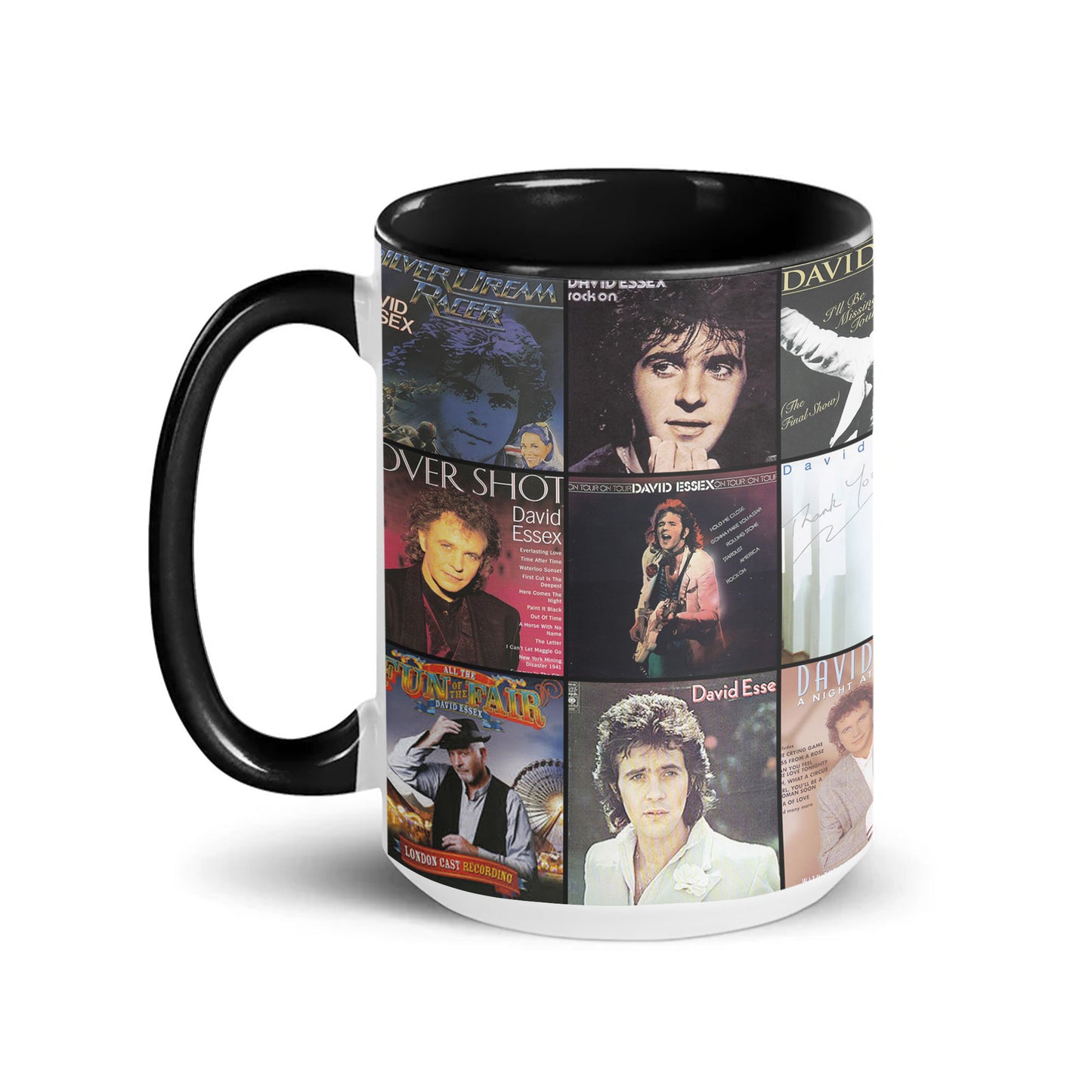 David Essex Accent Mug – Classic Hits Album Cover Collage Gift