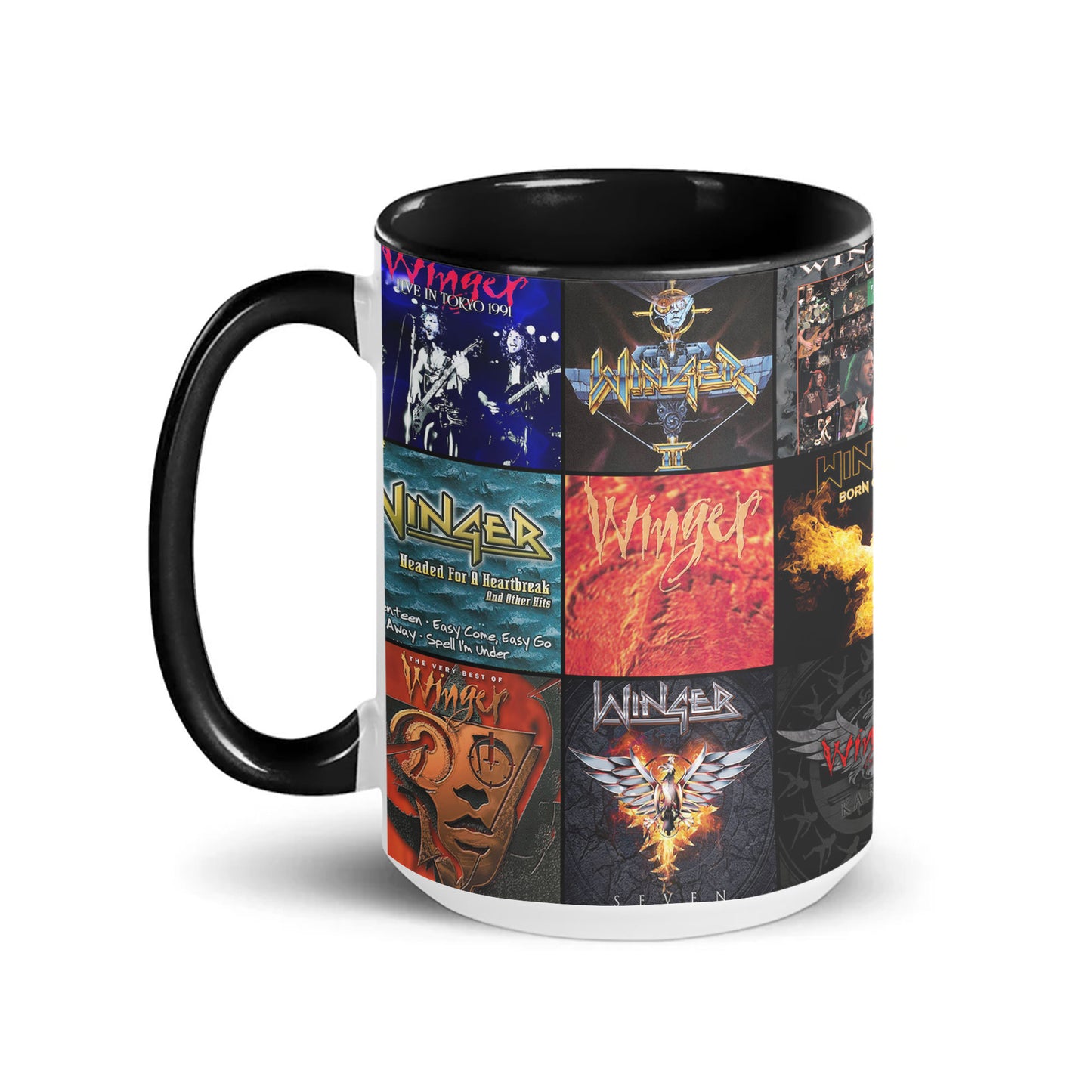 Winger Accent Mug – Album Cover Collage Gift