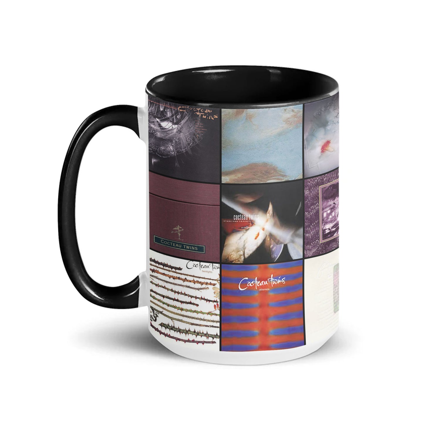 Cocteau Twins Accent Mug – Classic Album Cover Collage Gift for Dream Pop Fans