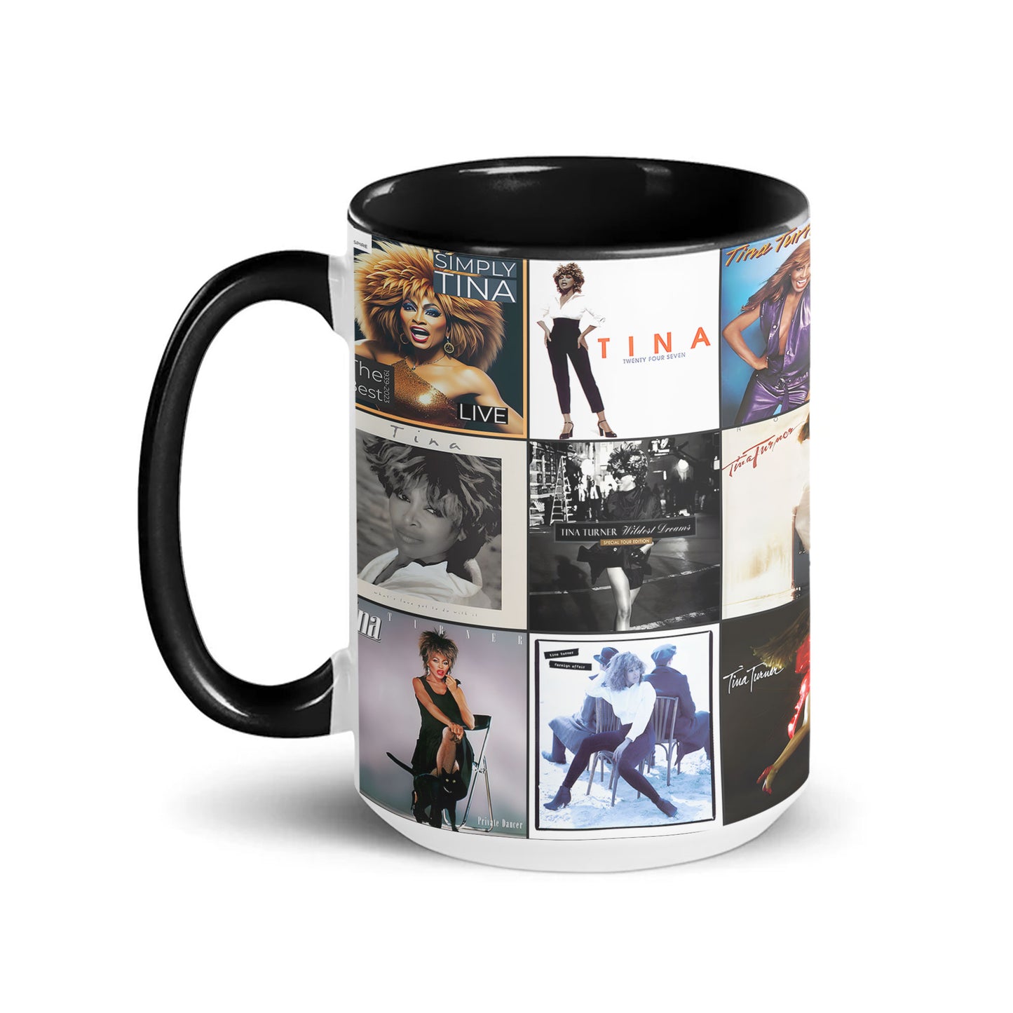 Tina Turner Accent Mug – Album Cover Collage Gift
