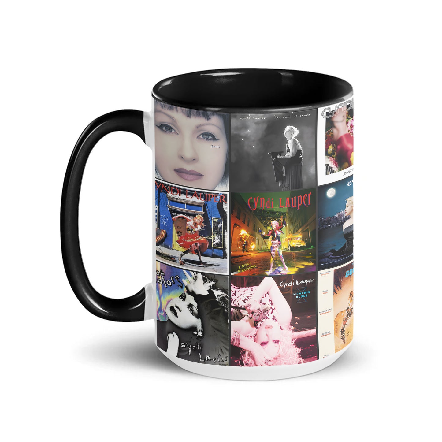 Cyndi Lauper Accent Mug – Album Cover Collage Gift