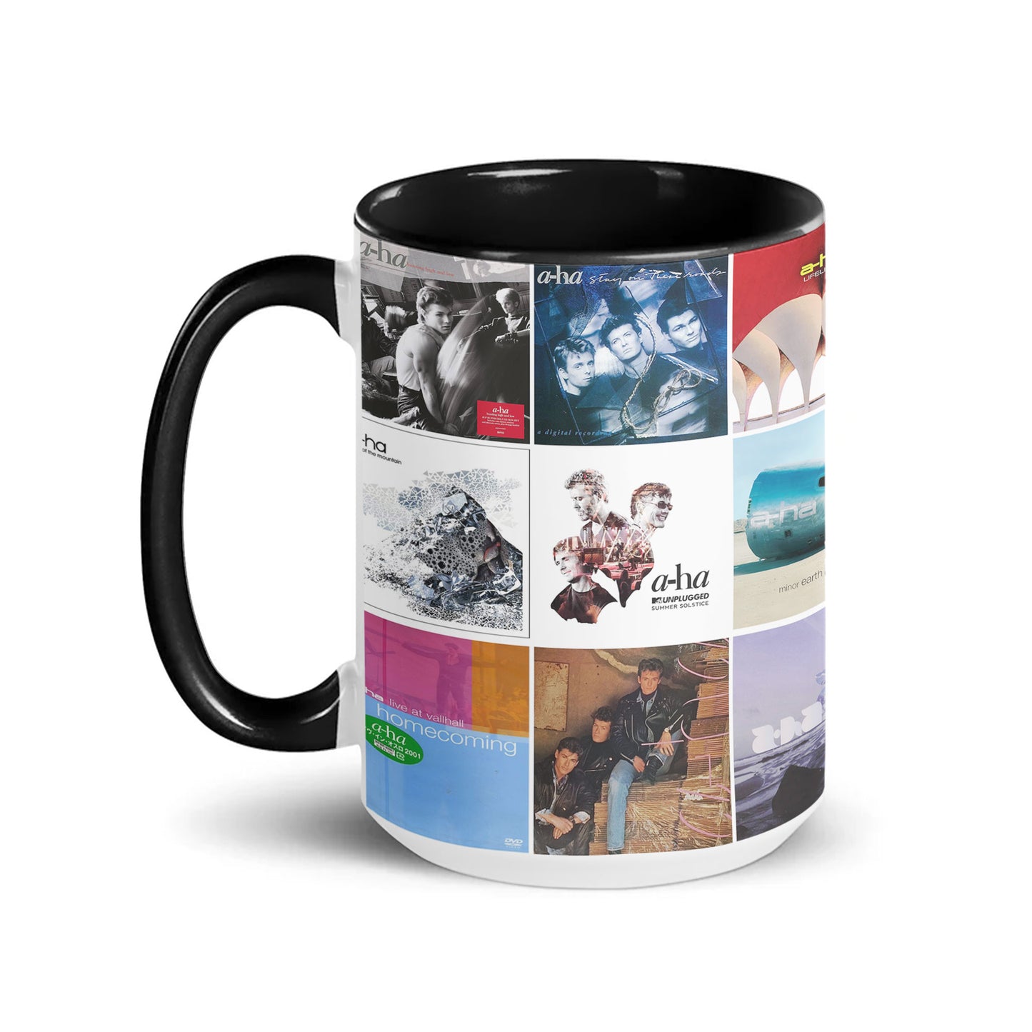 A-ha Accent Mug – Synth-Pop Legends Album Collage Gift