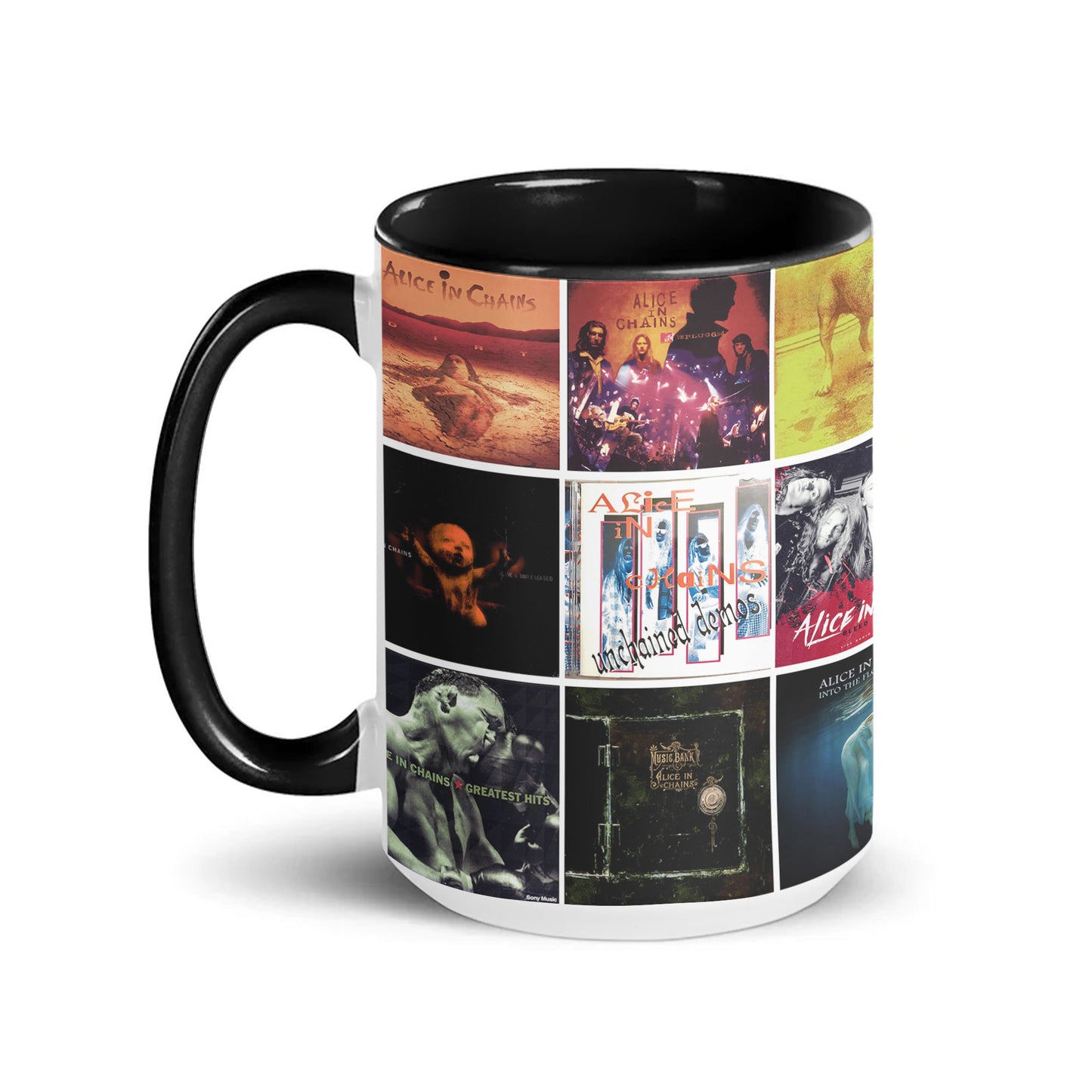Alice In Chains Accent Mug – Iconic Album Cover Collage Gift