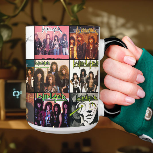 Winger Accent Mug – Album Cover Collage Gift