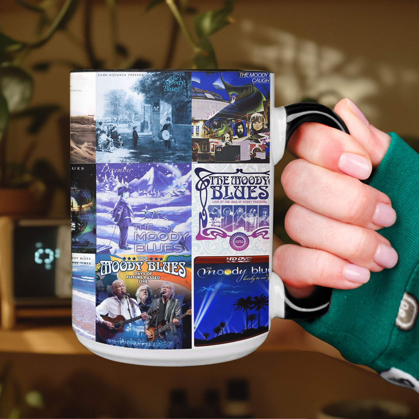 The Moody Blues Accent Mug – Timeless Album Cover Collage Gift
