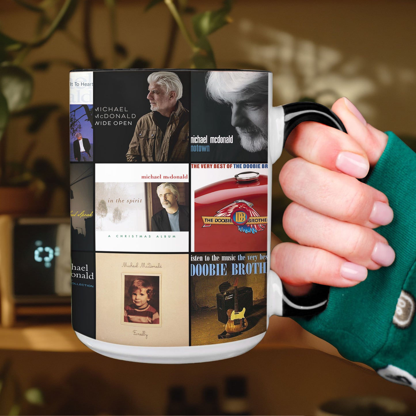 Michael McDonald Accent Mug – Classic Album Cover Collage Gift for Soul & Soft Rock Fans