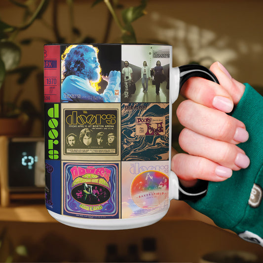 The Doors Accent Mug – Classic Album Cover Collage Gift for Music Lovers
