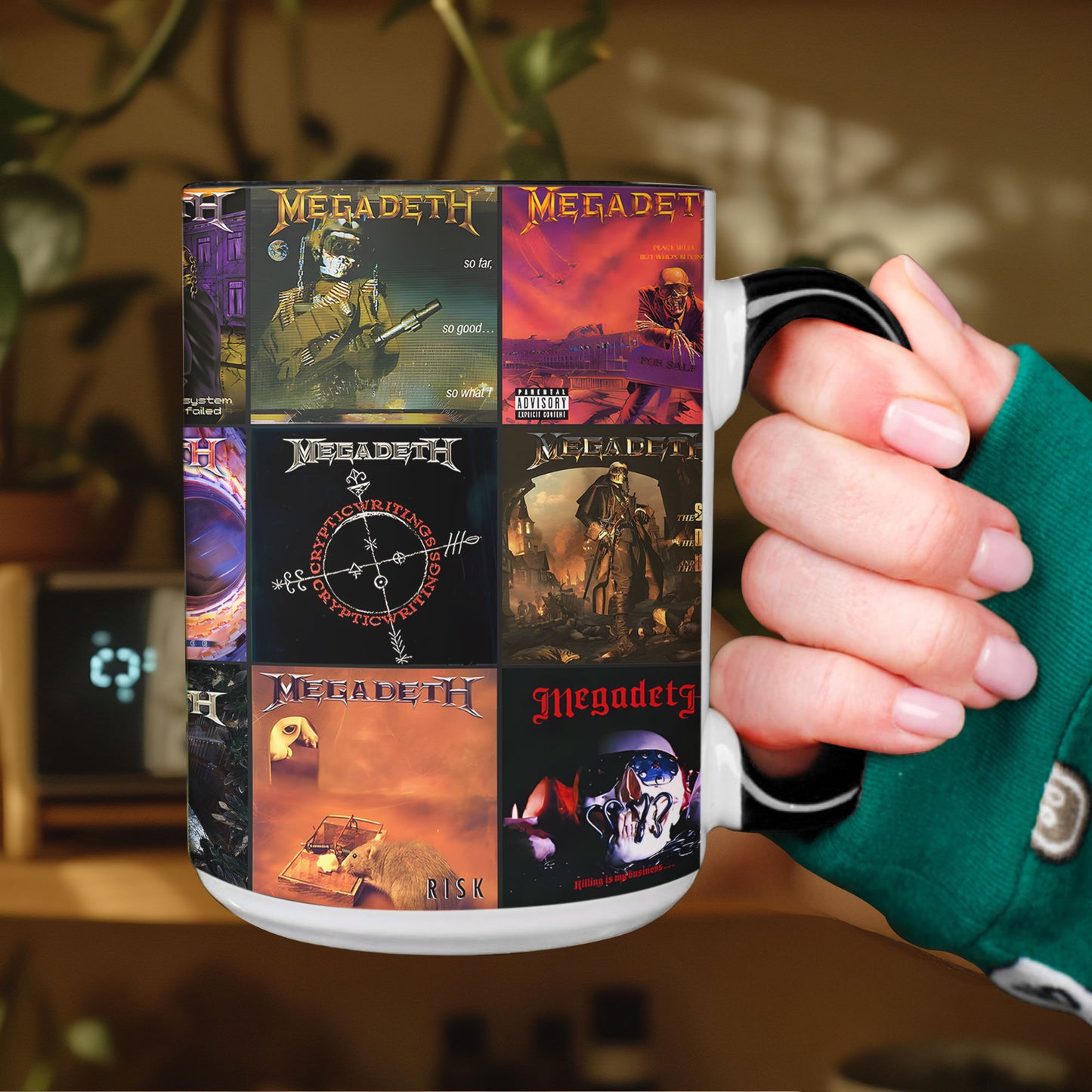 Megadeth Accent Mug – Thrash Metal Titans Album Collage Gift