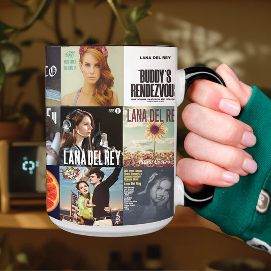 Lana Del Rey Accent Mug – Classic Album Cover Collage Gift for Fans