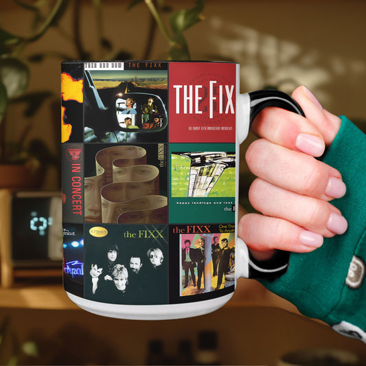 The Fixx Accent Mug – New Wave Classics Album Collage Gift