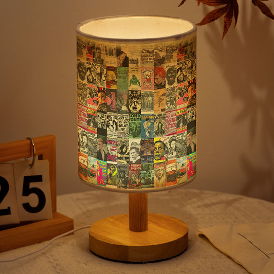 Vintage Punk Rock Poster Table Lamp – Retro Music Inspired Home Decor