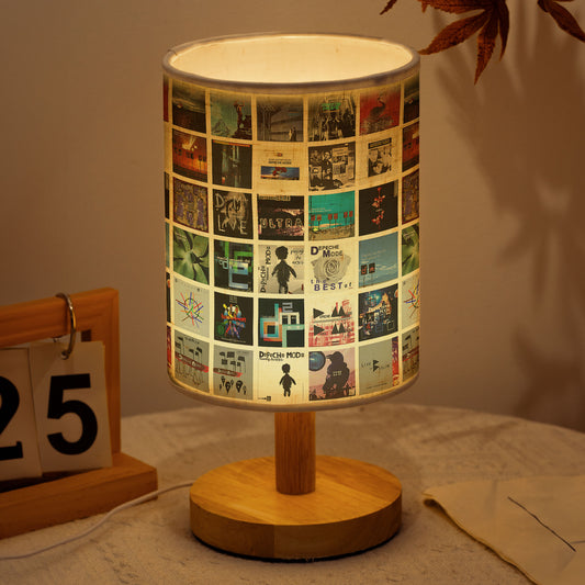Depeche Mode Album Cover Collage Table Fabric Lamp